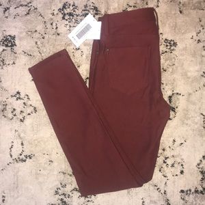 Red skinny jeans